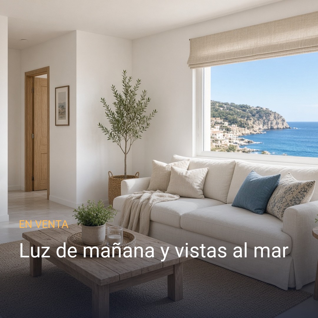 Luz de mañana y vistas al mar, Inmobiliaria